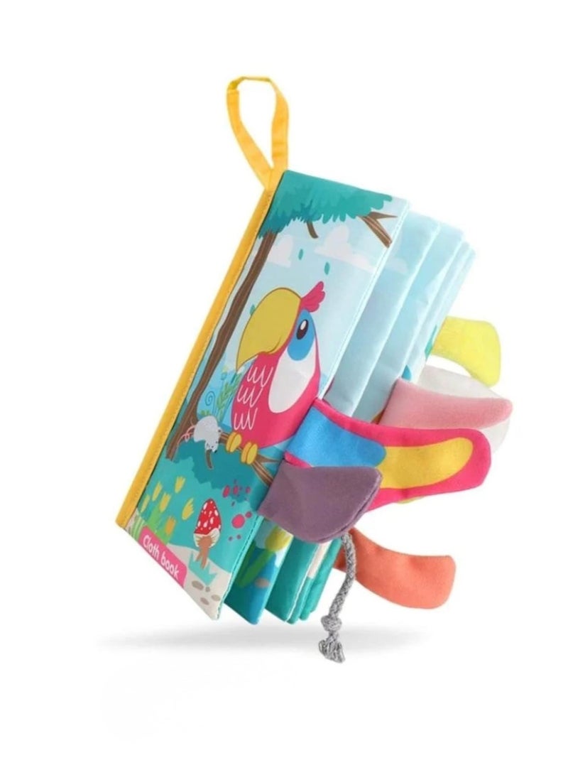 Baby Soft Cloth Book – Garden Animals Sensory Learning Toy for Infants & Toddlers Eid Gift - Image 1